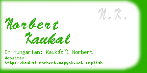 norbert kaukal business card